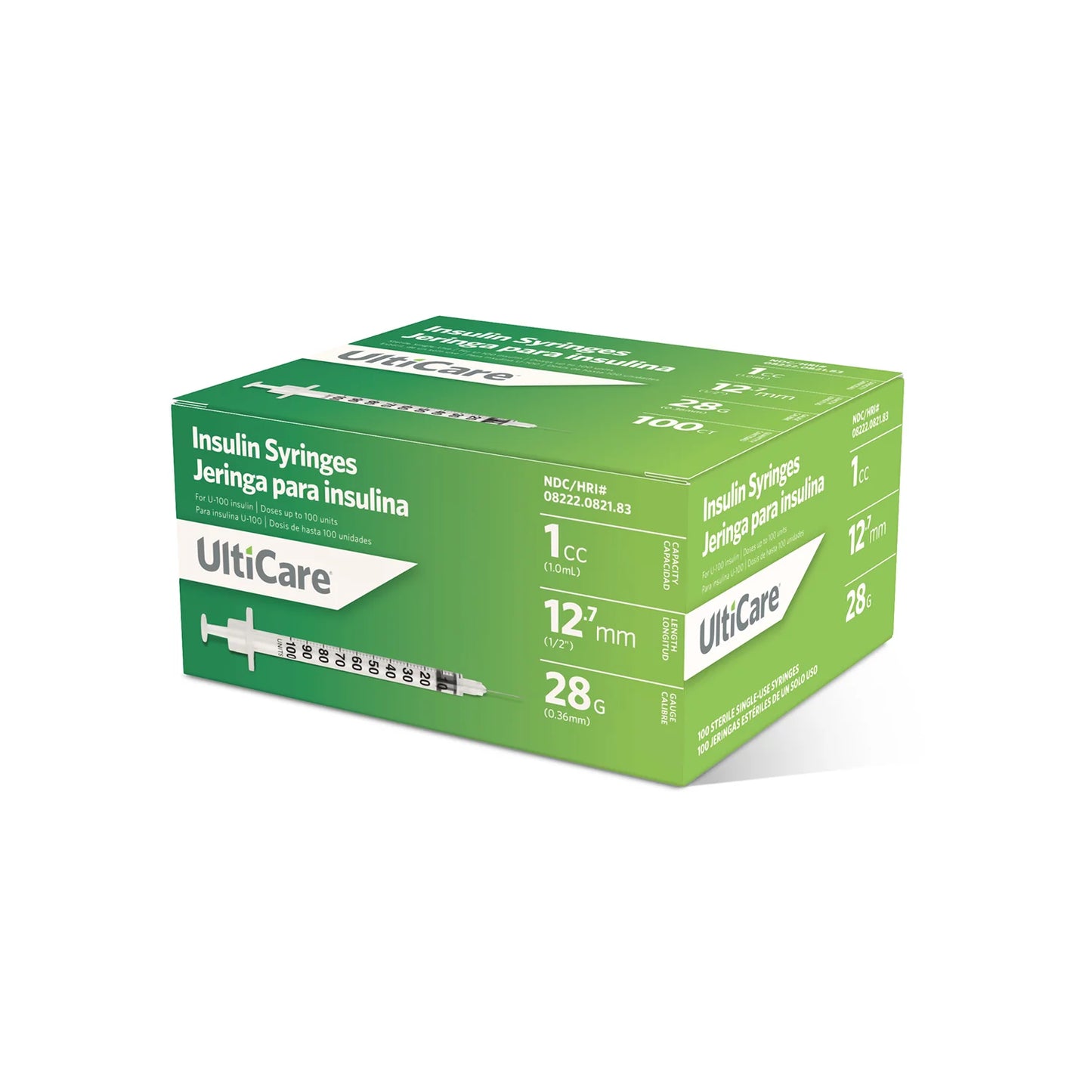 1cc 28G x 1/2" Insulin Syringes