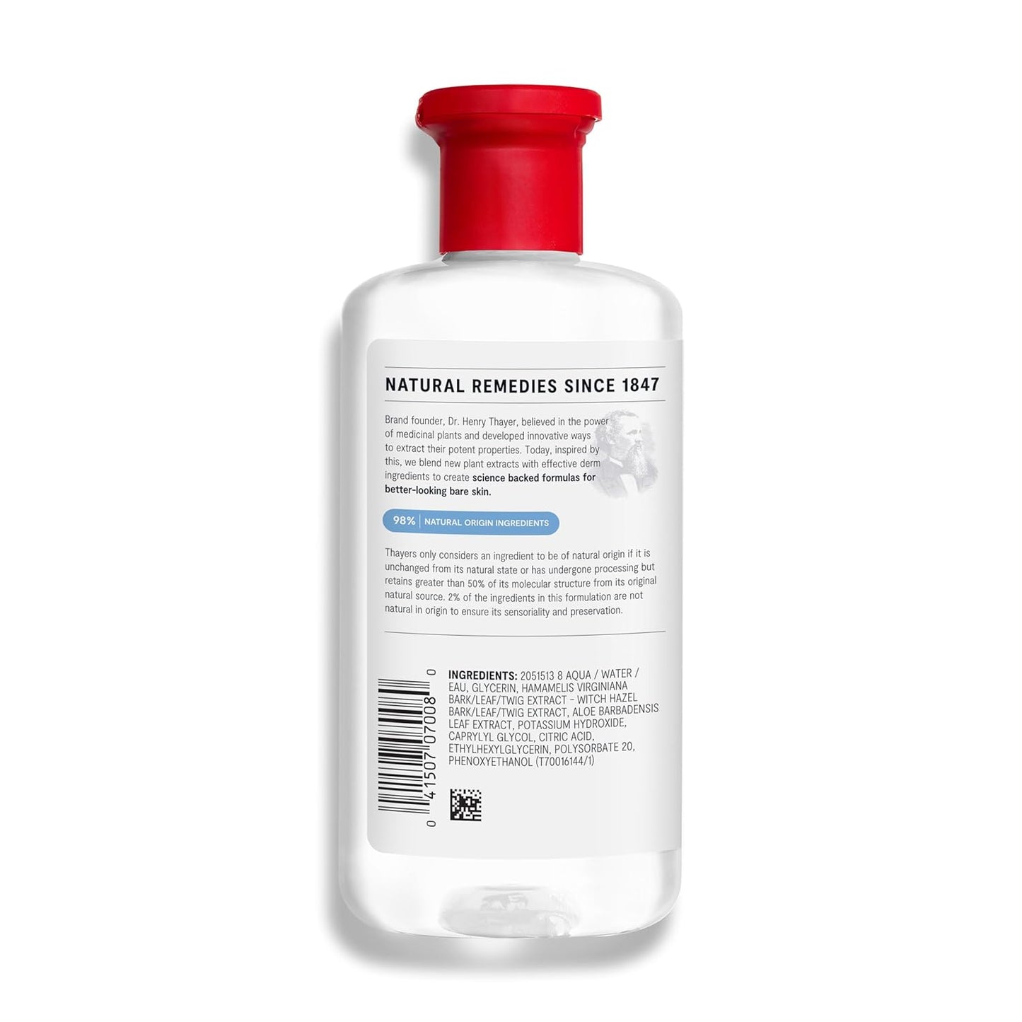 Thayers Alcohol-Free Witch Hazel Toner – Unscented, 12 oz Gentle Face Toner with Aloe Vera