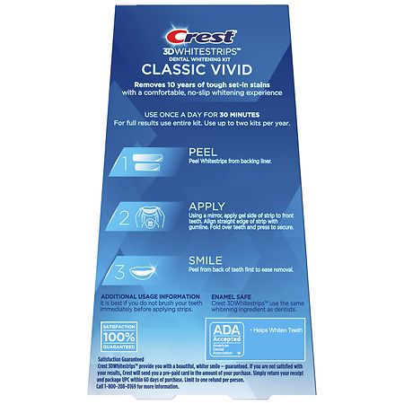 Crest 3D Whitestrips Classic Vivid Teeth Whitening Kit