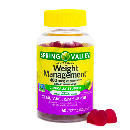 Apple Cider Vinegar Weight Management Gummies – 400mcg, 60 Count