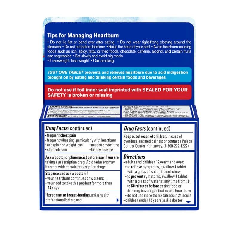 PEPCID AC® Maximum Strength Heartburn Relief & Acid Reducer, Icy Cool Mint, 20 mg Famotidine Tablets