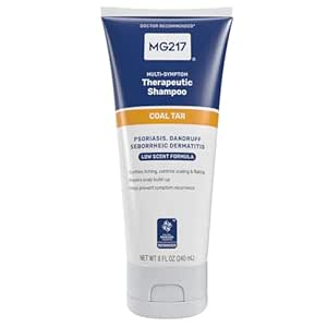 MG217 Psoriasis Shampoo & Conditioner | 0.5% Coal Tar Therapeutic Scalp Treatment | Controls Itching, Scaling & Flaking | 8 fl oz