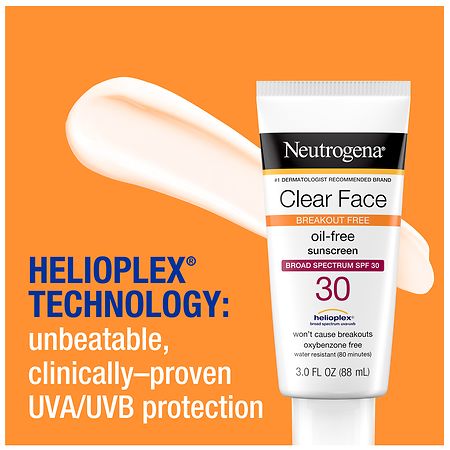 Neutrogena Clear Face Liquid Lotion Sunscreen with SPF 30 – 3 fl oz