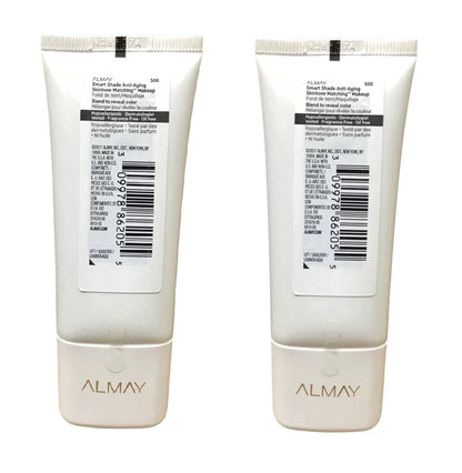 Almay Smart Shade Anti-Aging Skintone Matching Makeup – Deep Like Me 500 (Pack of 2, 48-Piece Wholesale Lot)