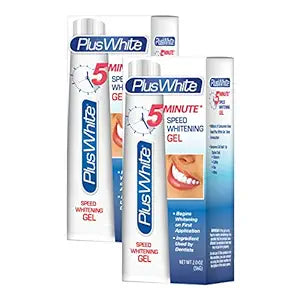 Plus White Speed Whitening Gel 5-Minute Formula | Fast-Acting Professional Teeth Whitening Gel | Dentist-Approved Ingredient | 2 oz (Pack of 2)