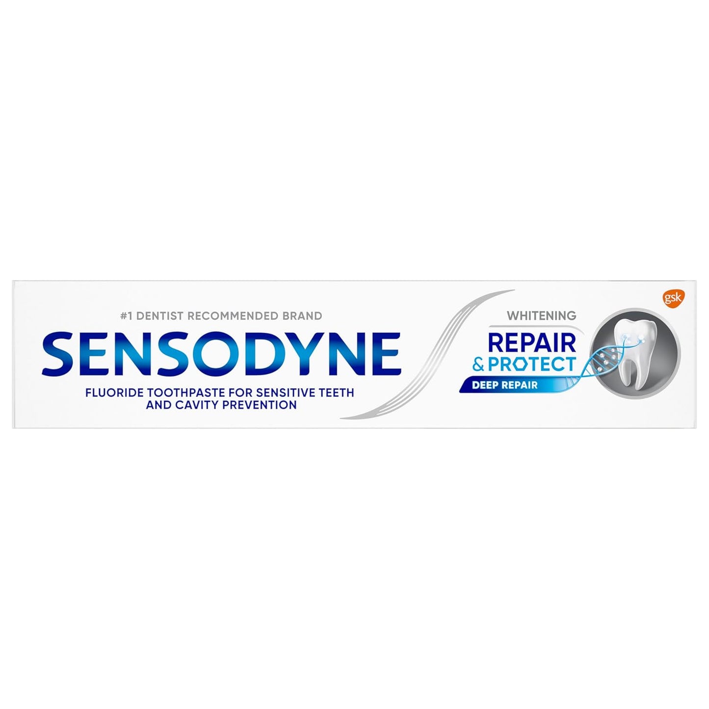 Sensodyne Repair & Protect Whitening Toothpaste for Sensitive Teeth, Cavity Prevention, 3.4 oz (Pack of 2)