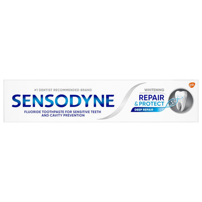 Sensodyne Repair & Protect Whitening Toothpaste for Sensitive Teeth, Cavity Prevention, 3.4 oz (Pack of 2)