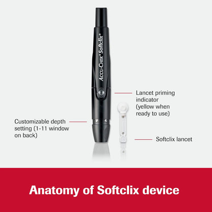 Accu-Chek Aviva Diabetes Test Kit for Diabetic Blood Glucose Monitoring: Aviva Plus Meter, Softclix Lancing Device, and 10 Softclix Lancets