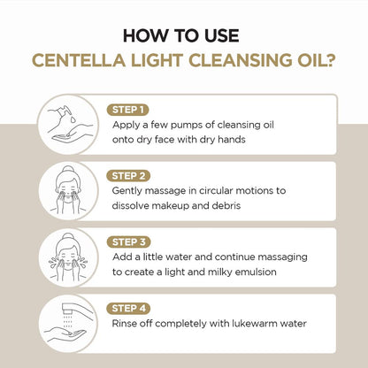 SKIN1004 Madagascar Centella Light Cleansing Oil – 200ml Gentle Korean Makeup Remover