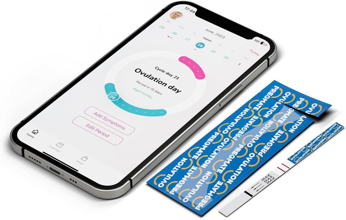 Pregmate Ovulation Test Strips | 50 LH Predictor Kit | Accurate Fertility Tracking for Cycle & Conception Planning