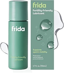 Frida Fertility Lubricant | Conception-Friendly Water-Based Lube | pH & Sperm Safe | Natural Hydration, Non-Sticky | 1.7 Fl Oz