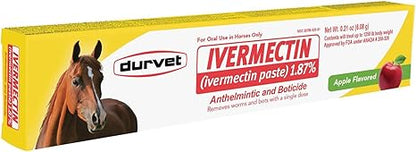 Ivermectin Paste 1.87% Horse Dewormer – 6.08g Tube – Broad-Spectrum Equine Parasite Control