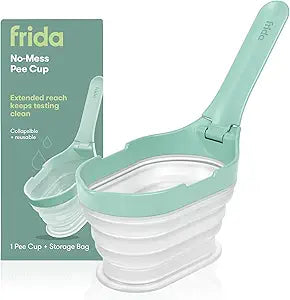 Frida Fertility No-Mess Pee Cup | Reusable Sample Cup for Pregnancy & Ovulation Tests | Includes Storage Bag