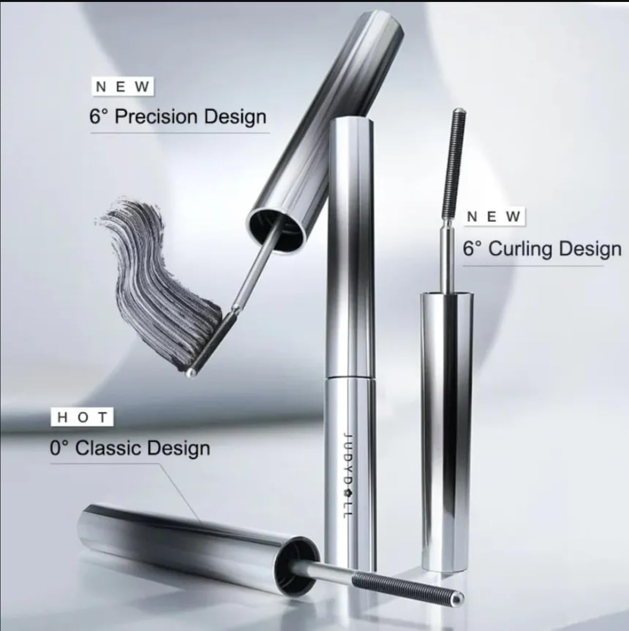 Judydoll 3D Curling Eyelash Iron Mascara – Black | Long-Lasting, Smudge-Proof, 0.03mm Fiber Lash Extension