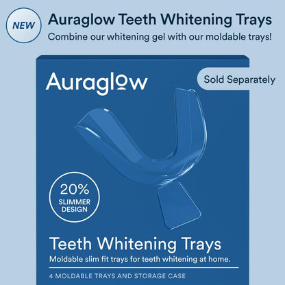 Auraglow 44% Teeth Whitening Gel Refill Pack | 44% Carbamide Peroxide | 3×5ml Syringes | Up to 30 Whitening Treatments