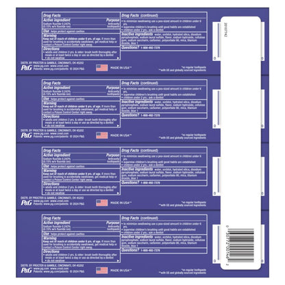 Crest 3D White Advanced Luminous Mint Toothpaste | Teeth Whitening, Enamel Strengthening & Cavity Protection | 3.7 oz, Pack of 4