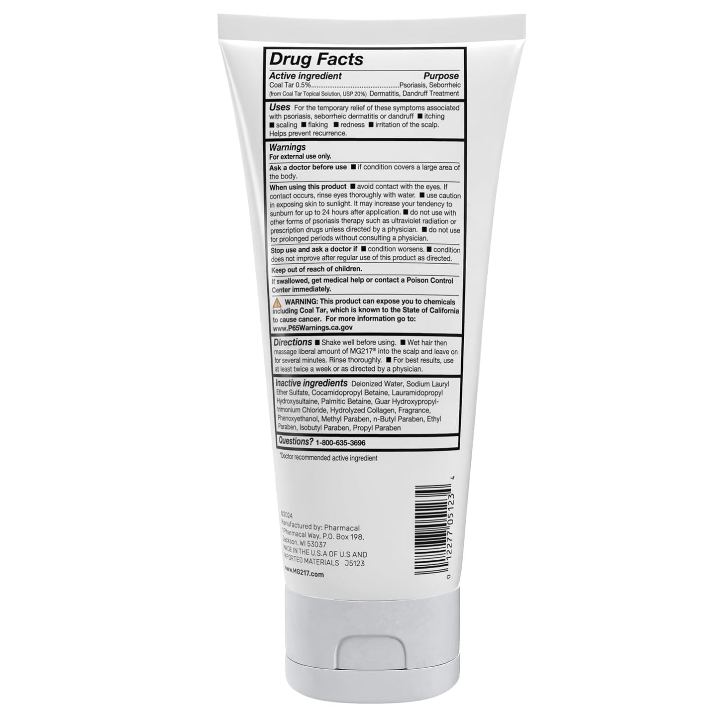 MG217 Psoriasis Shampoo & Conditioner | 0.5% Coal Tar Therapeutic Scalp Treatment | Controls Itching, Scaling & Flaking | 8 fl oz