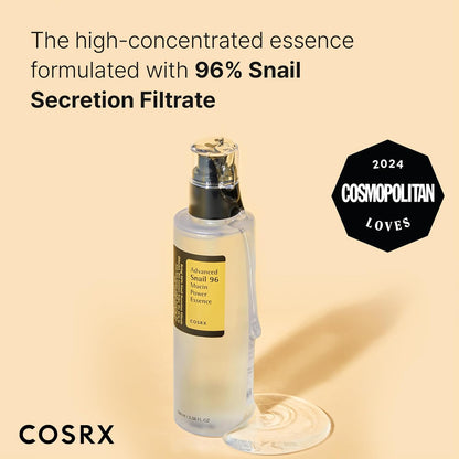 COSRX Advanced Snail 96 Mucin Power Essence – 100ml Hydrating & Repairing Korean Skincare Serum
