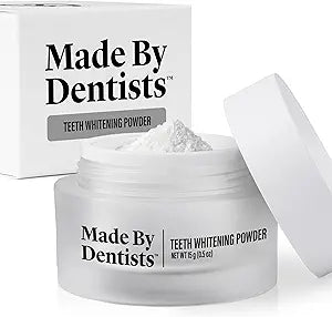 Made by Dentists Professional Teeth Whitening Powder – Hydroxyapatite Remineralizing Formula with Pap & Diamond Powder, Non-Abrasive Stain Remover