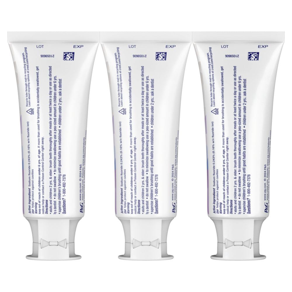 Crest 3D White Brilliance Bright Mint Toothpaste | 100% More Surface Stain Removal | 24-Hour Stain Prevention | 4.3 oz, Pack of 3