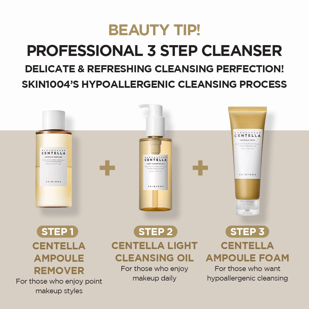SKIN1004 Madagascar Centella Light Cleansing Oil – 200ml Gentle Korean Makeup Remover