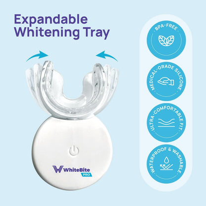 Whitebite Pro Teeth Whitening Kit for Sensitive Teeth | Dual LED Light | 35% Carbamide Peroxide Gel + Remineralizing Gel | Dental-Grade Mint Whitening at Home