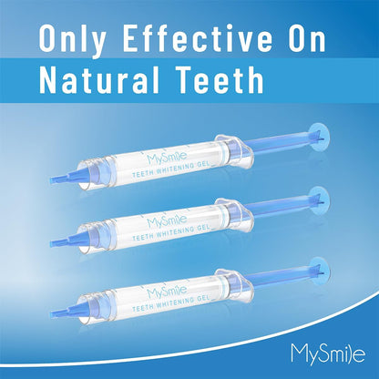 MySmile Teeth Whitening Kit with LED Light | 10-Min Fast Non-Sensitive Whitening | 3 Carbamide Peroxide Gels | Removes Coffee, Wine, Smoking & Food Stains