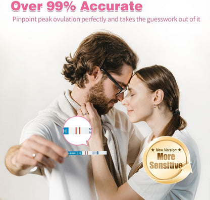 25 Ovulation Test Strips with Urine Cups | Bulk LH Predictor Kit for Women | Accurate Fertility & Ovulation Tests at Home | Individually Wrapped 5mm