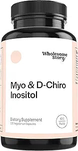 Wholesome Story Myo-Inositol & D-Chiro Inositol 40:1 | Women’s Fertility & Hormonal Balance Supplement | Ovarian Health Support | 30 Servings
