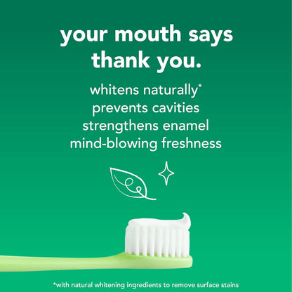 Hello Naturally Whitening Fluoride Toothpaste | Coconut & Tea Tree Oil | Mint Fresh Breath & Cavity Protection | 4.7 oz, 3-Pack