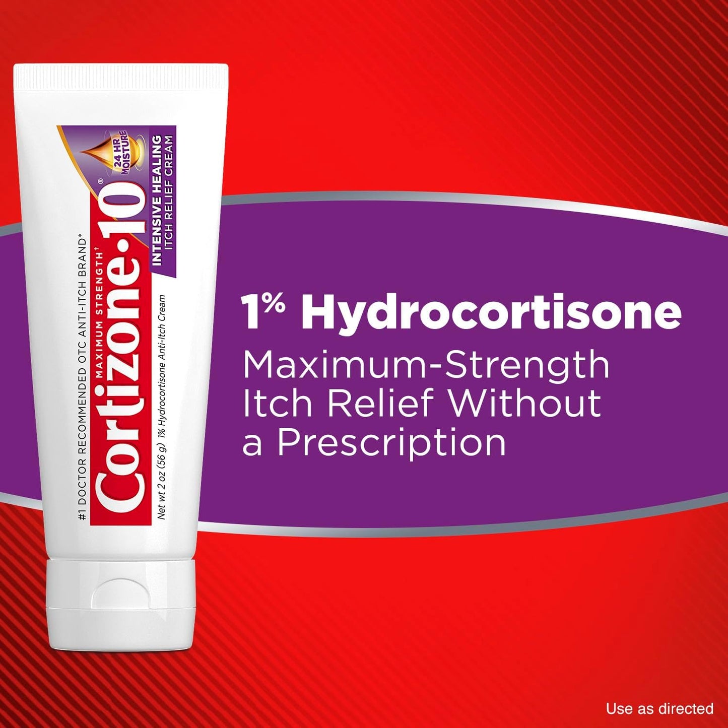 Cortizone-10 Maximum Strength Itch Relief Cream | 1% Hydrocortisone | Fast-Acting Anti-Itch for Rash, Eczema, Psoriasis & Bug Bites | 2 oz