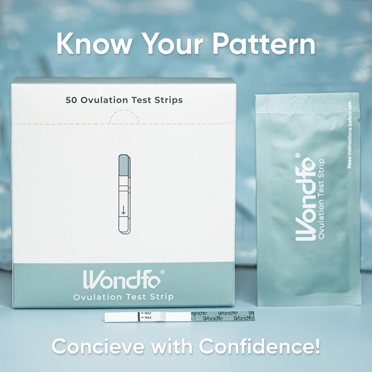 Wondfo Ovulation Test Strips | 50 LH Strips for Fertility & Pregnancy Planning | Fast, Sensitive Ovulation Detection at Home