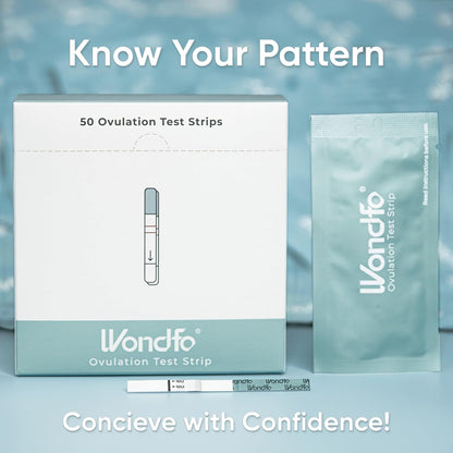 Wondfo Ovulation Test Strips | 50 LH Strips for Fertility & Pregnancy Planning | Fast, Sensitive Ovulation Detection at Home