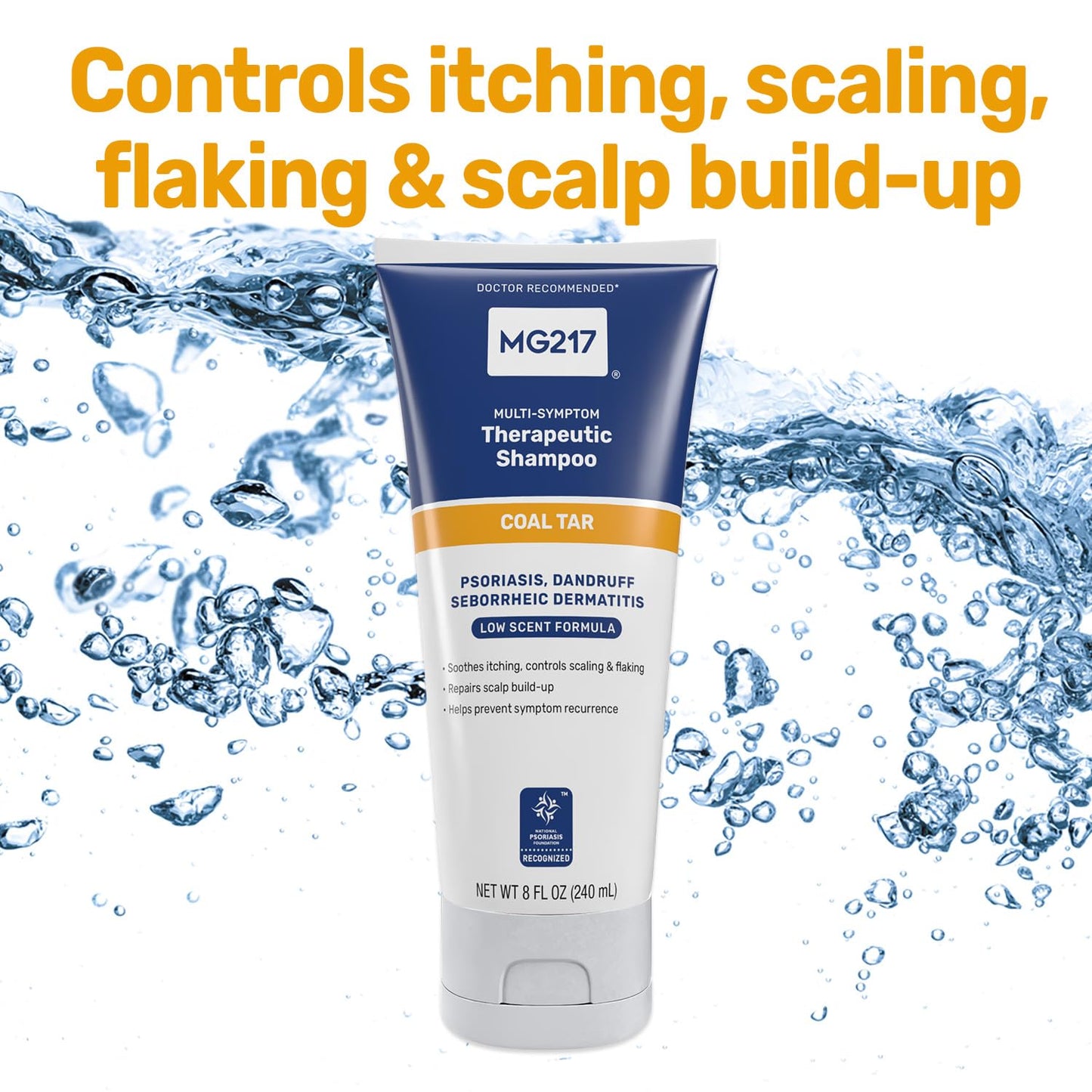 MG217 Psoriasis Shampoo & Conditioner | 0.5% Coal Tar Therapeutic Scalp Treatment | Controls Itching, Scaling & Flaking | 8 fl oz