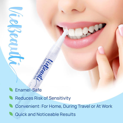 Teeth Whitening Pen Gel Kit | 35% Carbamide Peroxide | No-Sensitivity Formula with Remineralizing Pen | Mint Flavor | 5-Pack