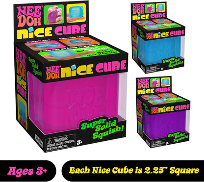 Schylling NeeDoh Nice Cube -Sensory Squeeze Toy with Super Solid Squish - 2.25" Cube