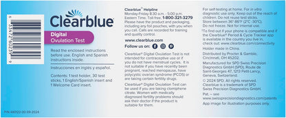 Clearblue Digital Ovulation Test | 30 Tests for Accurate Fertility Tracking | Easy-to-Read Digital Results