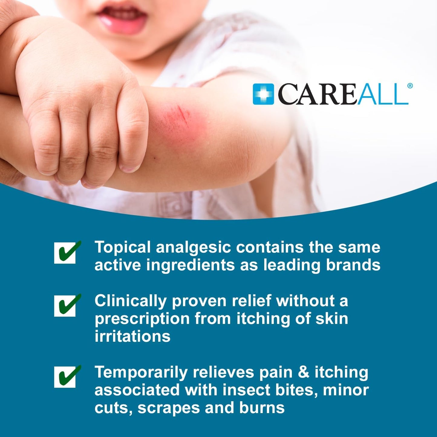 CareAll Anti-Itch Cream 1.25oz Histamine Blocking, Diphenhydramine HCI 2%