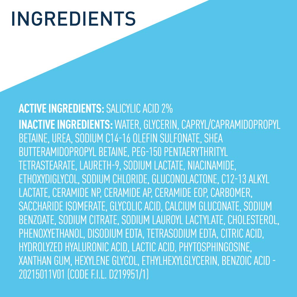 CeraVe Cleanser for Psoriasis | Salicylic Acid & Lactic Acid for Dry Skin & Itch Relief | Fragrance-Free, Allergy Tested | 8 oz