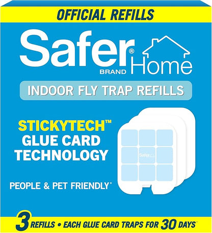 Safer Home SH503 Indoor Plug-In Fly Trap Refill Pack of Glue Cards for SH502 Indoor Fly Trap – 3 Count (Pack of 1)