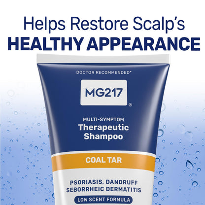 MG217 Psoriasis Shampoo & Conditioner | 0.5% Coal Tar Therapeutic Scalp Treatment | Controls Itching, Scaling & Flaking | 8 fl oz