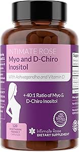 Intimate Rose Myo-Inositol & D-Chiro Inositol 40:1 | Women’s Hormone & Ovarian Support | With Vitamin D3 & Ashwagandha