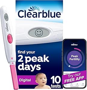 Clearblue Digital Ovulation Test | 10 Tests | Easy-to-Read Fertility Tracking for Women