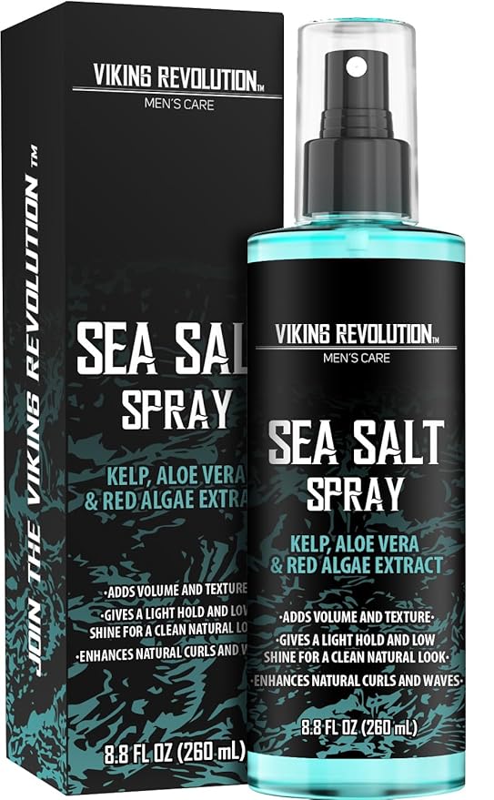Viking Revolution Sea Salt Spray for Men – Texturizing Hair Spray for Volume & Beach Waves (6oz)