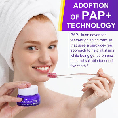 Teeth Whitening Powder – Enamel-Safe, No Sensitivity, Removes Coffee, Tea, Food & Tobacco Stains