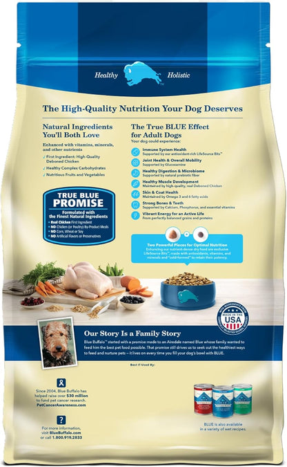 Blue Buffalo Life Protection Formula Adult Dog Food – Chicken & Brown Rice Recipe – 30 lb Bag
