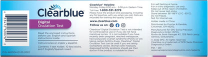 Clearblue Digital Ovulation Test | 10 Tests | Easy-to-Read Fertility Tracking for Women