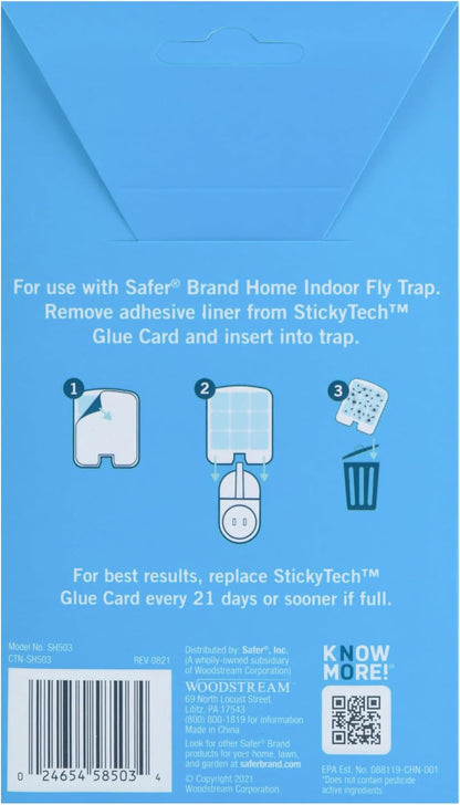 Safer Home SH503 Indoor Plug-In Fly Trap Refill Pack of Glue Cards for SH502 Indoor Fly Trap – 3 Count (Pack of 1)