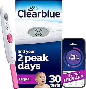 Clearblue Digital Ovulation Test | 30 Tests for Accurate Fertility Tracking | Easy-to-Read Digital Results