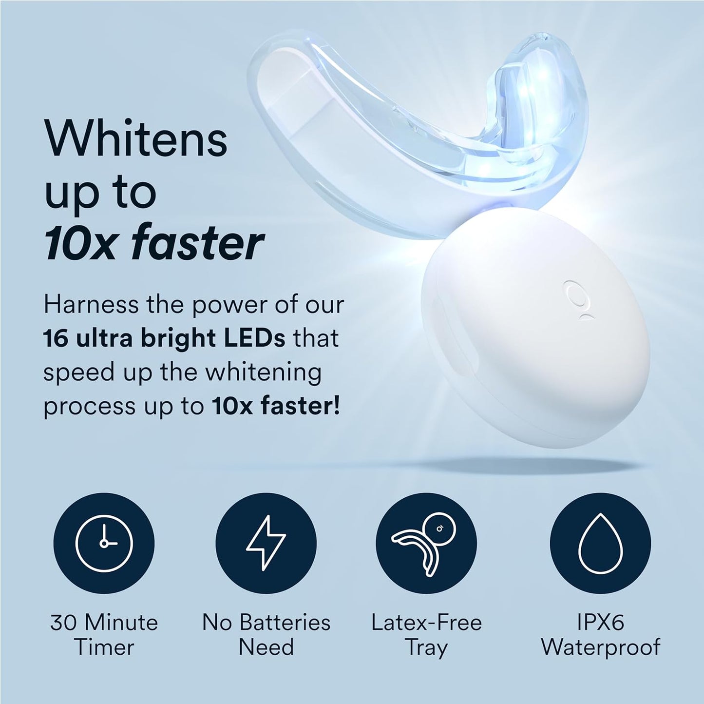 Auraglow Teeth Whitening Kit with LED Light | 35% Carbamide Peroxide Gel | Whitens Up to 10 Shades in 7 Days | 20+ Treatments
